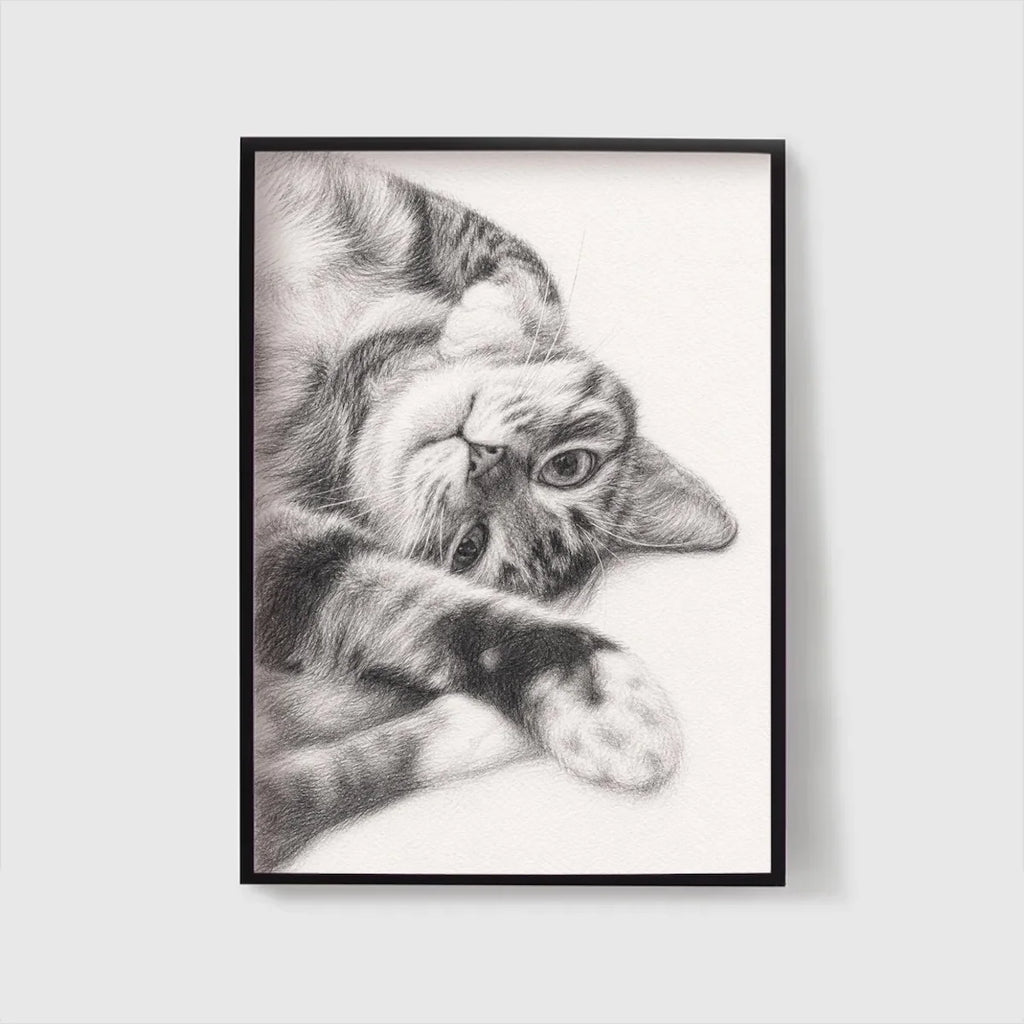 Pencil Sketch Pet Portrait Print