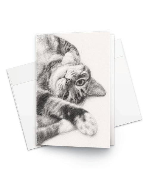 Cards with Pencil Sketch Pet Portrait - The Animal Portrait Co