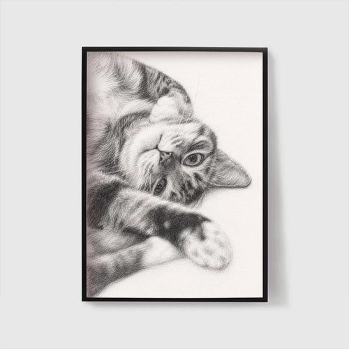 Custom Pet Portrait From Photo – Pencil Sketch Print - The Animal Portrait Co